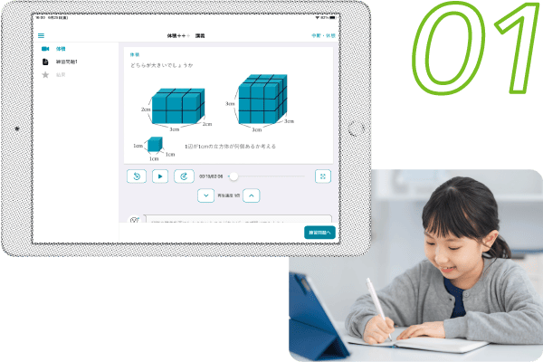 ラーニングサポートイメージ atama+教材を使った学習
