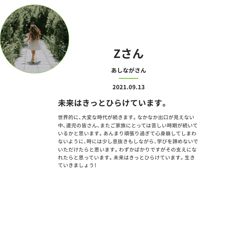 未来はきっとひらけています。